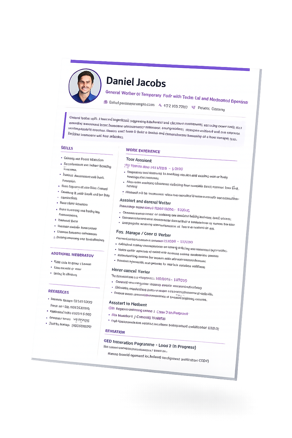 CVLaunch professional CV mockup